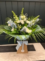 Baby Blue and White Bouquet
