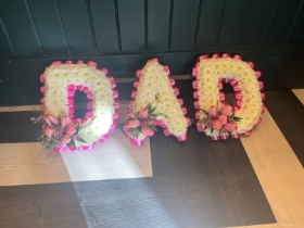 Dad Tribute Hot Pink & White