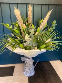 White Lily & Pampas Jug